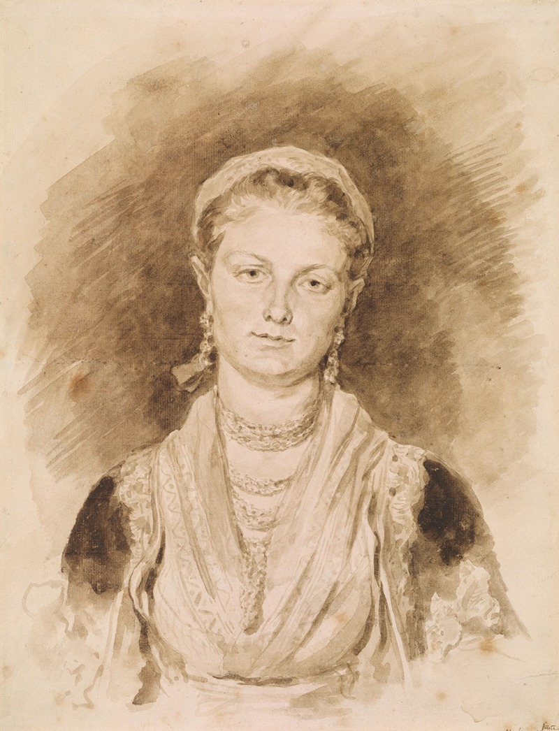 Jean-Honoré Fragonard - Portrait of a Neapolitan Woman