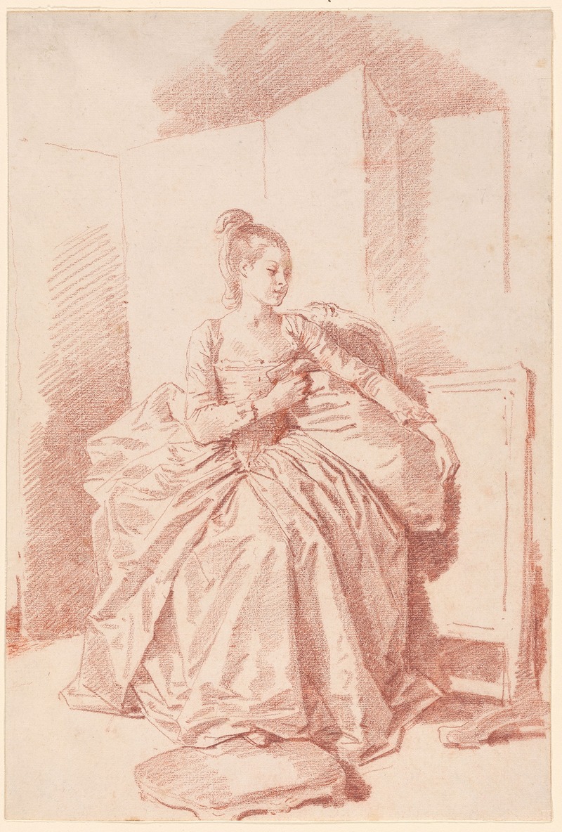 Jean-Honoré Fragonard - Seated Young Woman