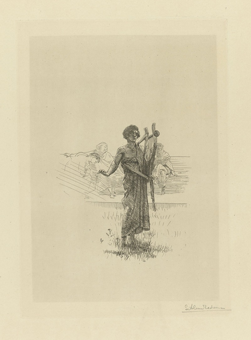 Lawrence Alma-Tadema - Schets voor de improvisator