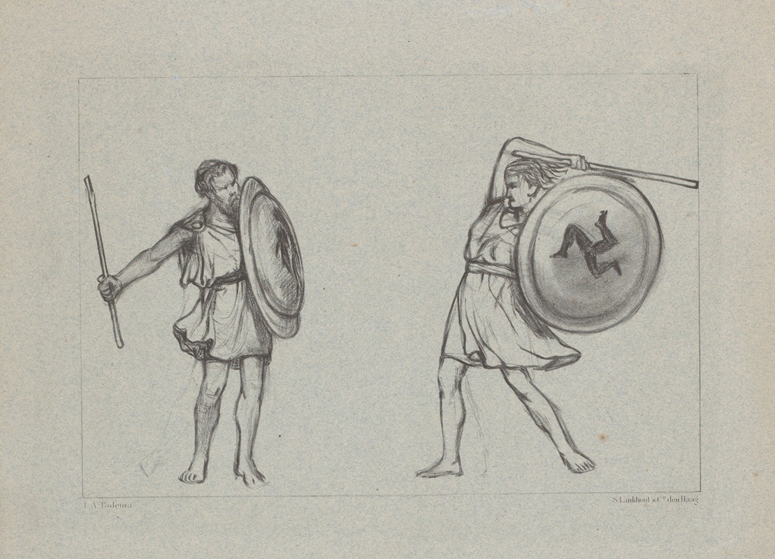 Lawrence Alma-Tadema - Twee Griekse krijgers