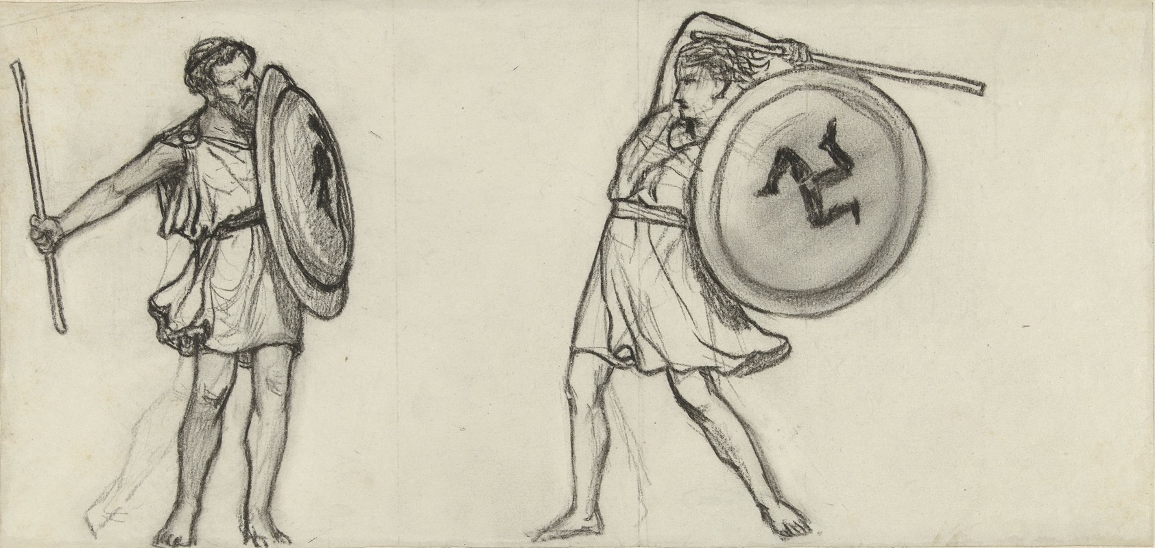 Lawrence Alma-Tadema - Twee strijdende gymnasiasten
