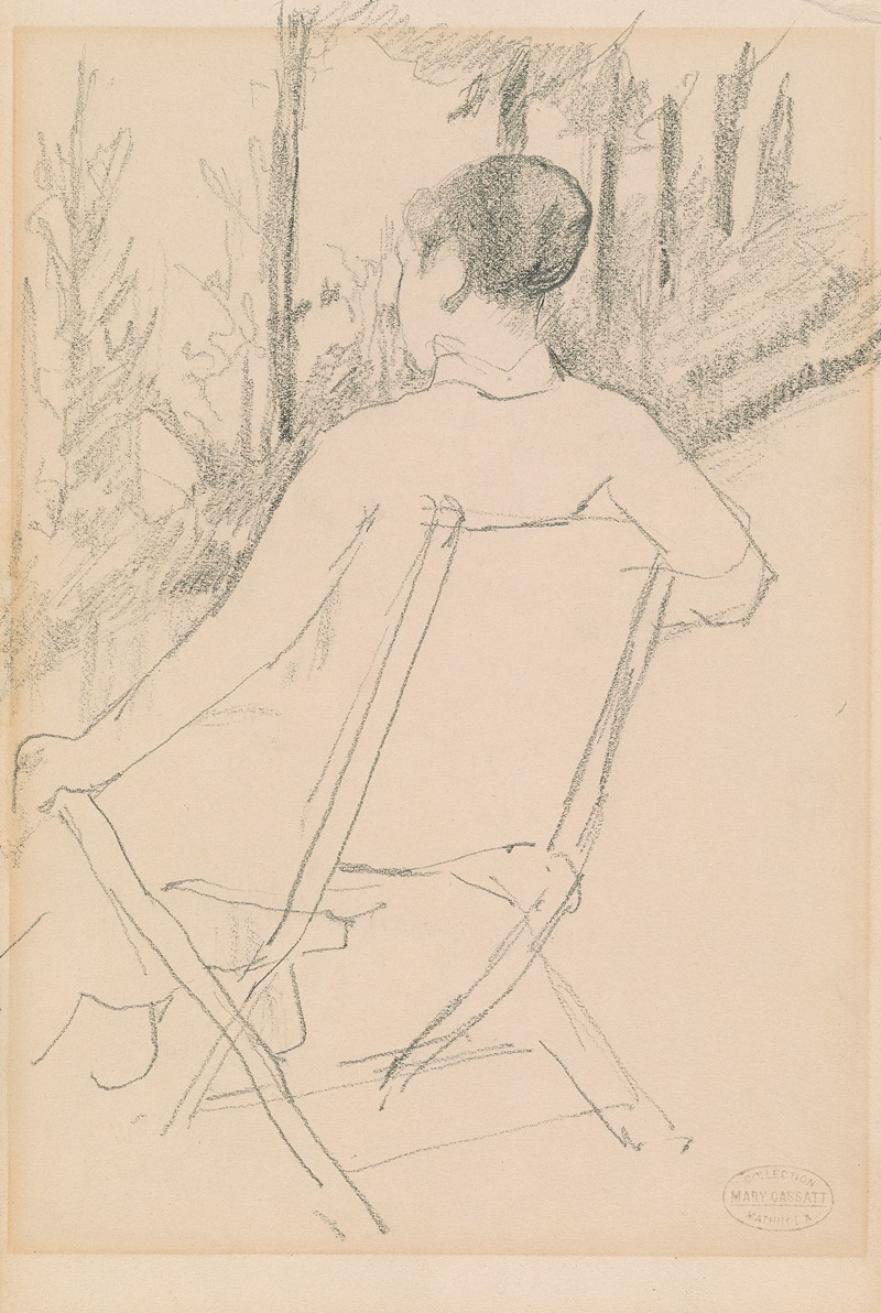 Mary Cassatt - Woman Seated in a Folding Chair in a Garden