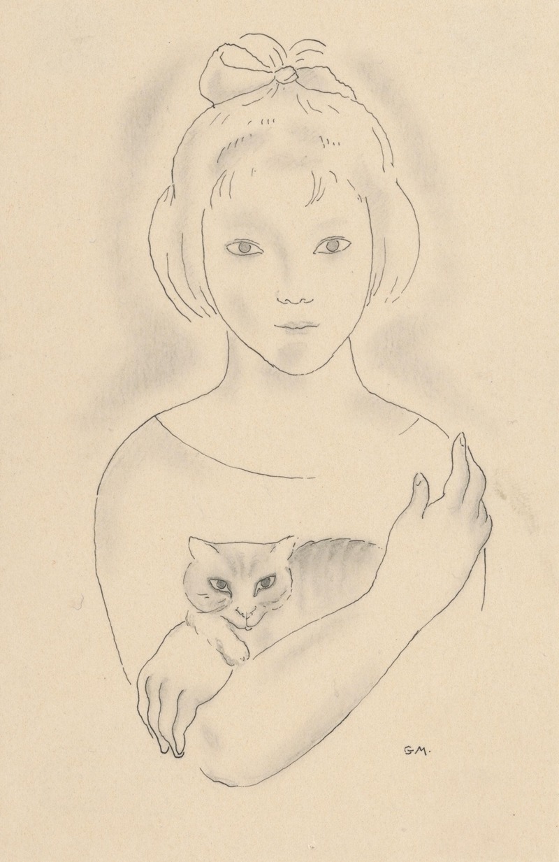 Mikuláš Galanda - A Little Girl with a Cat