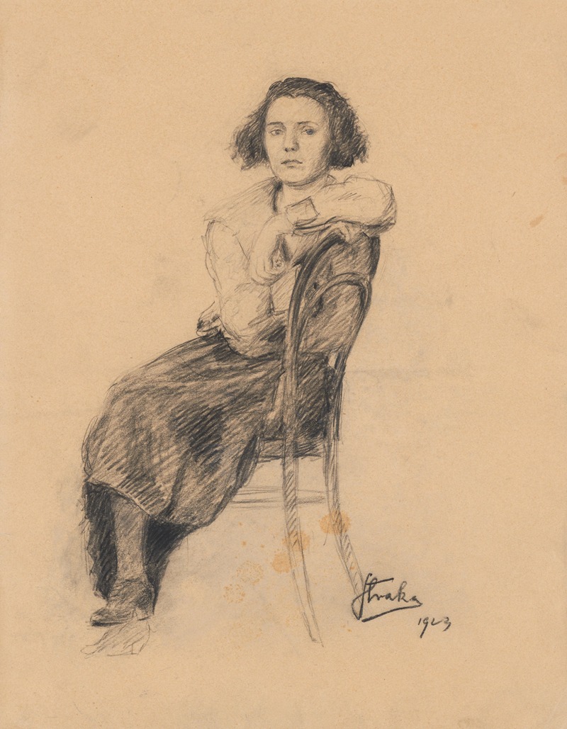 Štefan Straka - Study of a Seated Woman