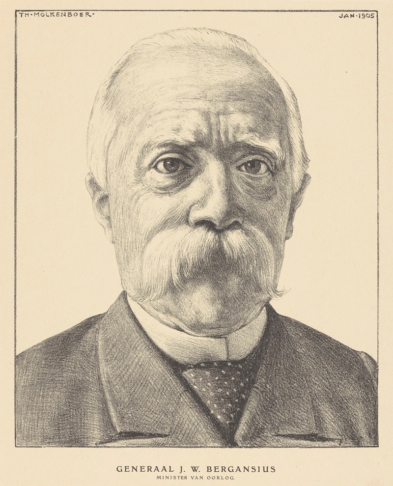 Theo Molkenboer - Portret van generaal Johannes Willem Bergansius