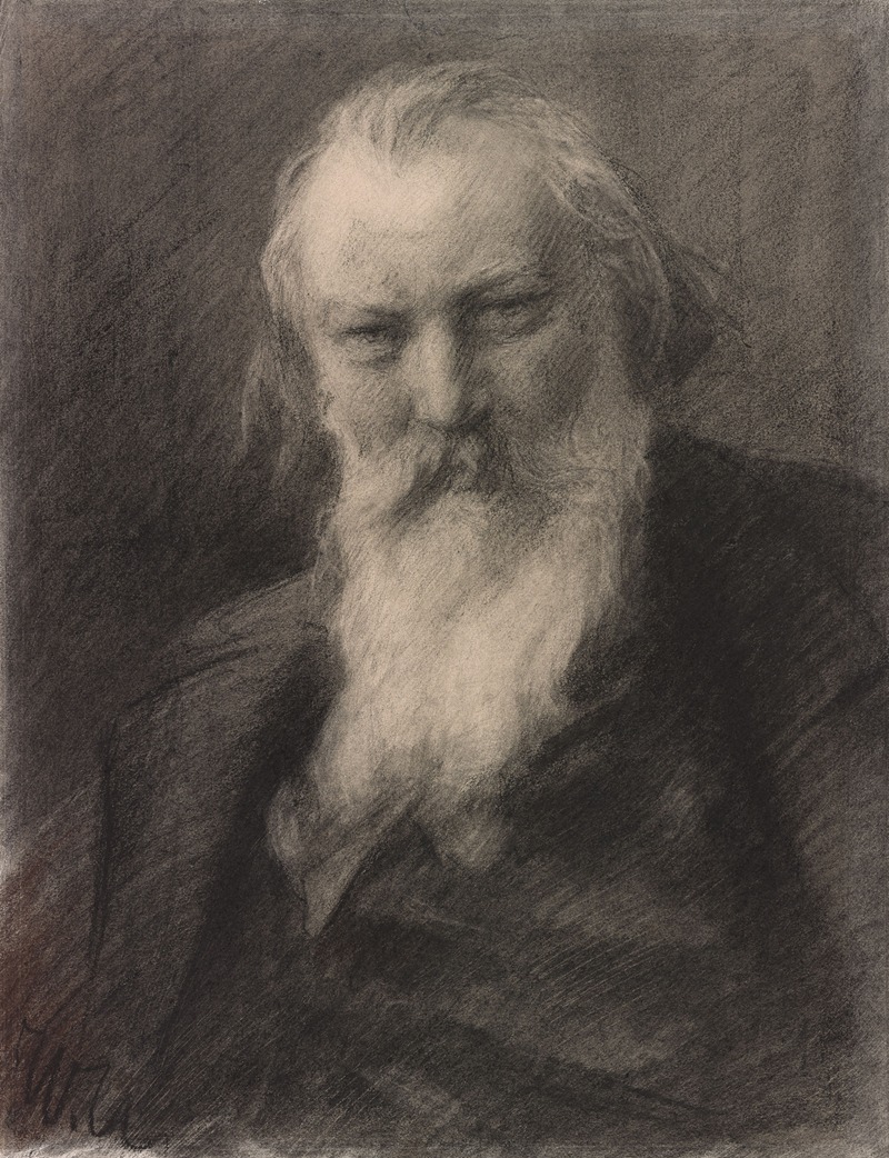 William Unger - Portrait of Johannes Brahms