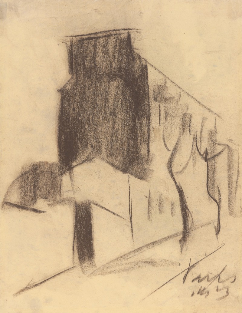 Zolo Palugyay - Drawing of a House in Paris