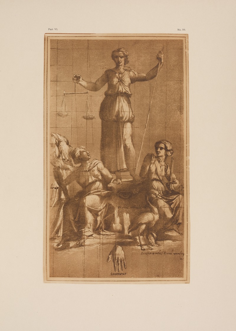 P. & D. Colnaghi - Allegorical drawing of justice