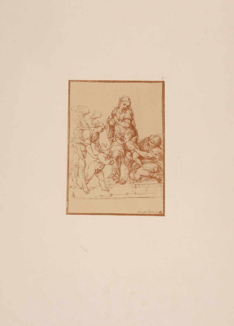 P. & D. Colnaghi - Cesare da Sesto – Drawing of the holy family