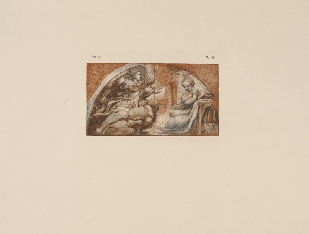 P. & D. Colnaghi - Correggio – Sketch for fresco of annunciation