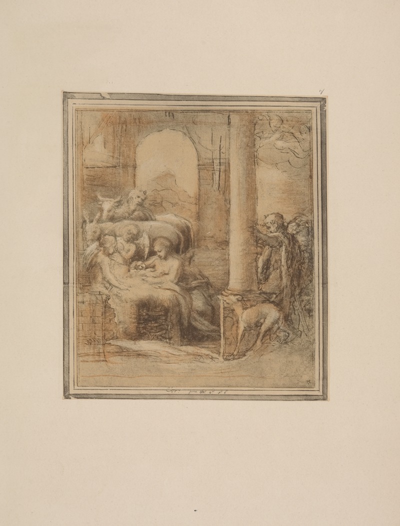 P. & D. Colnaghi - Correggio – Study for a nativity scene