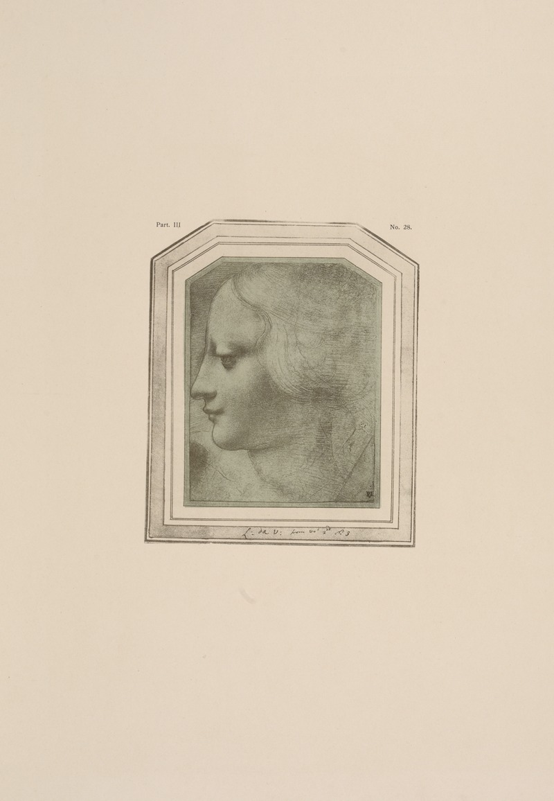 P. & D. Colnaghi - Drawing of female head in profile