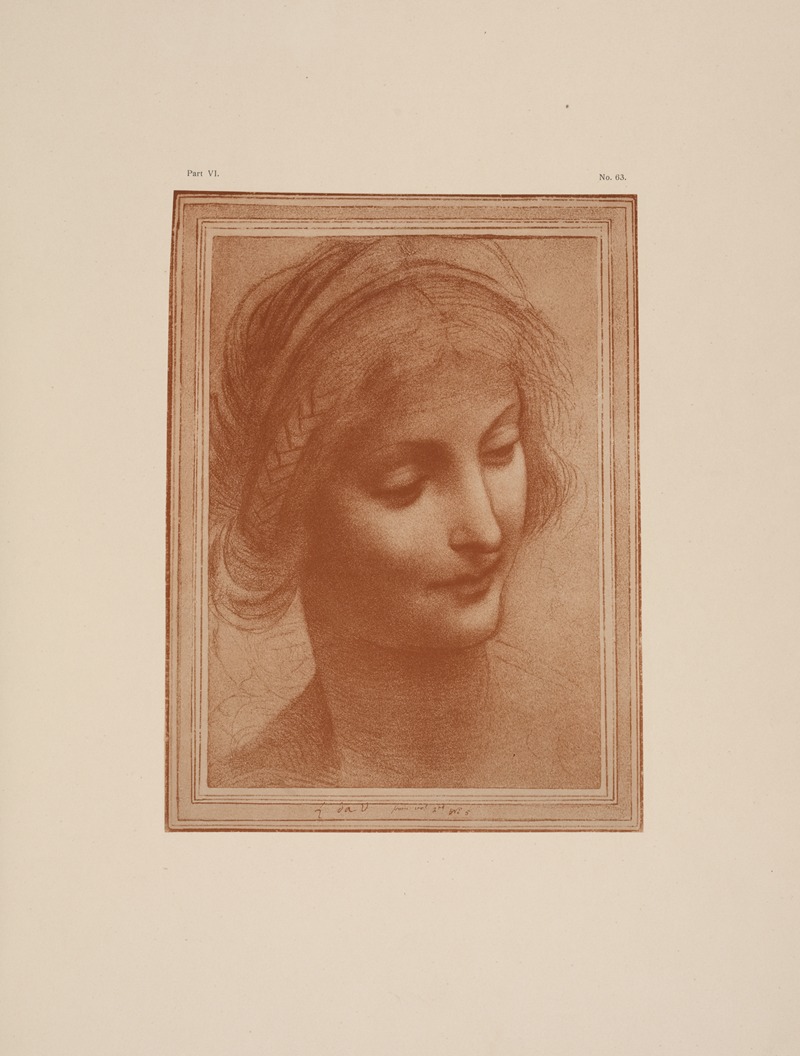 P. & D. Colnaghi - Drawing of the head of the blessed virgin