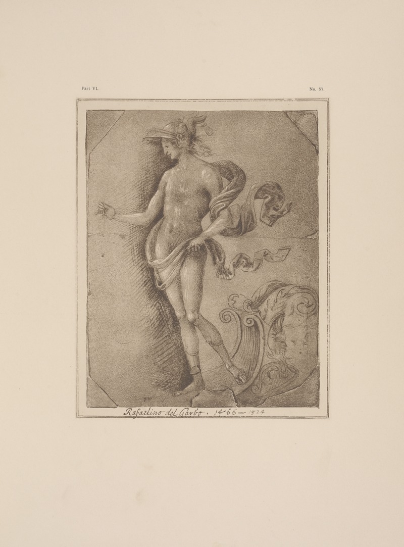 P. & D. Colnaghi - Perugino – Study of Mercury for ceiling of the Cambio in Perugia