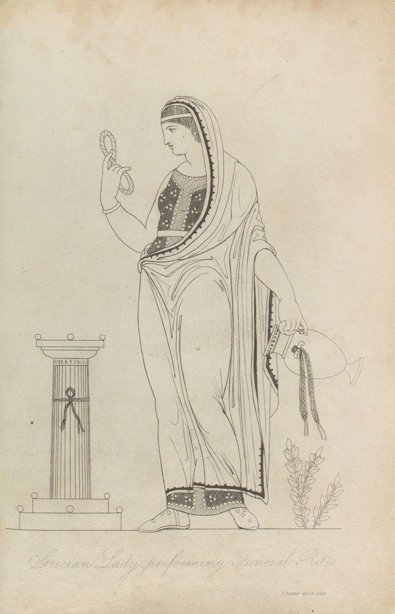 Thomas Baxter - Grecian lady performing funeral rites