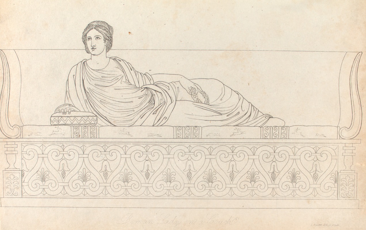 Thomas Baxter - Roman lady on a couch