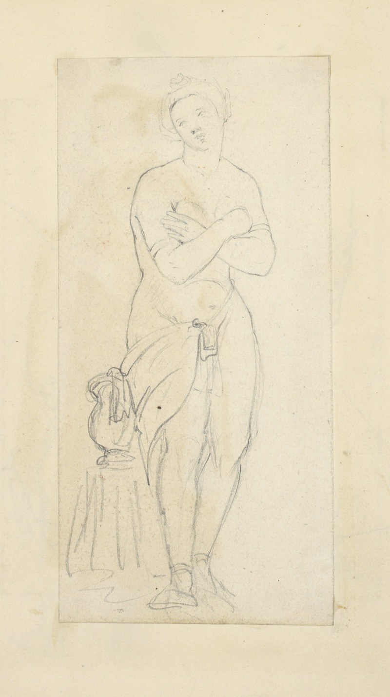 Stewart Watson - Female figure with scarf draped around her hips