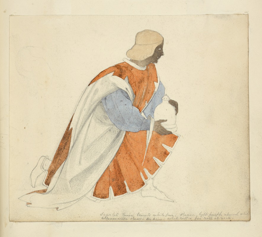 Stewart Watson - Kneeling man in tunic holding a jug