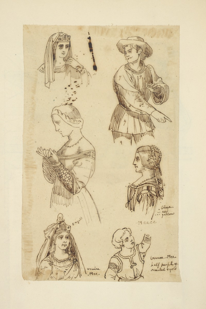 Stewart Watson - Six half length studies of various figures, male and female, and a child