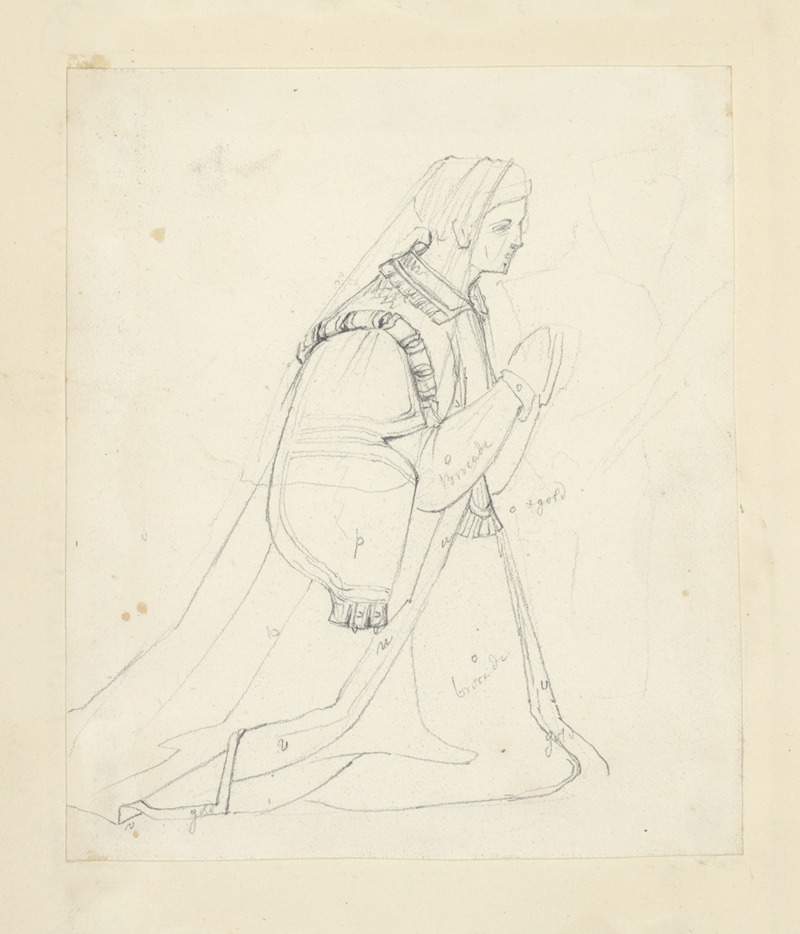 Stewart Watson - Woman wearing veil kneeling in prayer