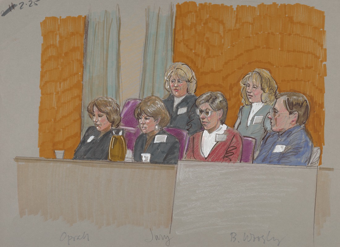 Brigitte Woosley - Jurors listening during Oprah Winfrey’s trial