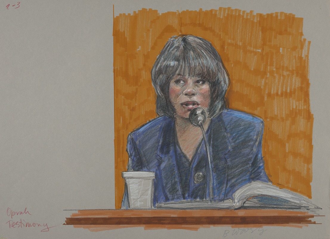 Brigitte Woosley - Defendant Oprah Winfrey testifying during a civil case brought against her by the Texas Beef Industry