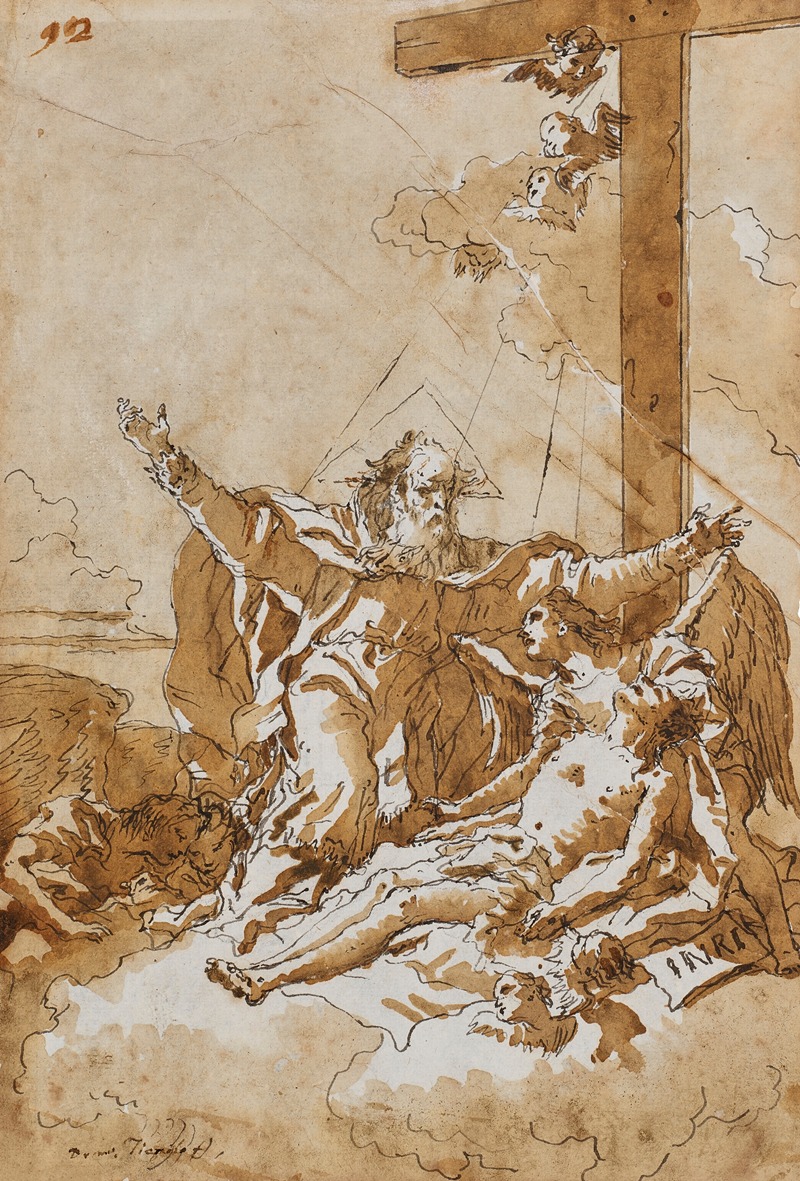 Giovanni Domenico Tiepolo - Christ received into Heaven