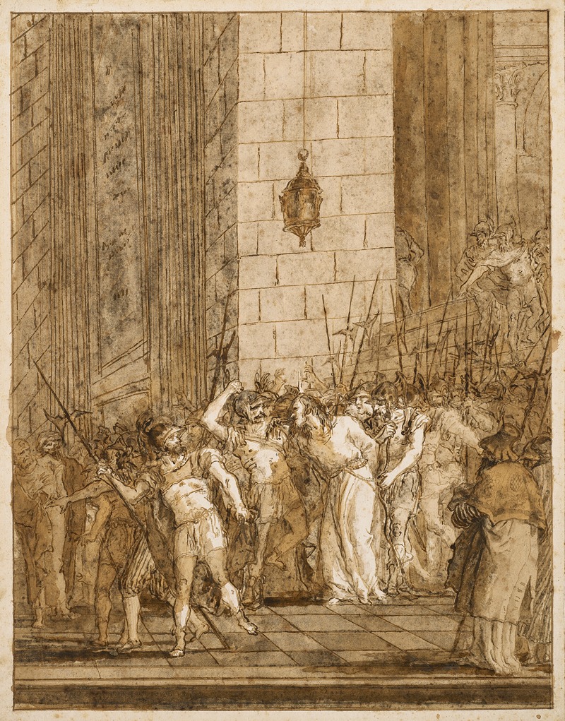 Giovanni Domenico Tiepolo - Christ sent by Pilate to Herod