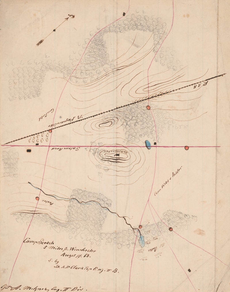 Adolph Metzner - Camp sketch, 5 miles from Winchester