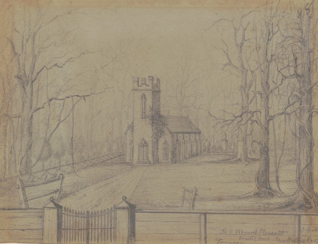 Adolph Metzner - Church at Mount Pleasant, Tennessee, April 1, 1862