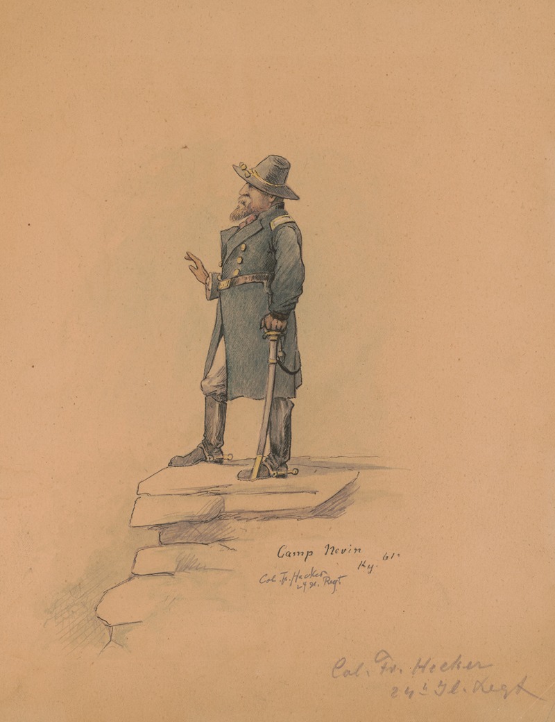 Adolph Metzner - Colonel Frederick Hecker, Twenty-fourth Illinois, Camp Nevin, Kentucky