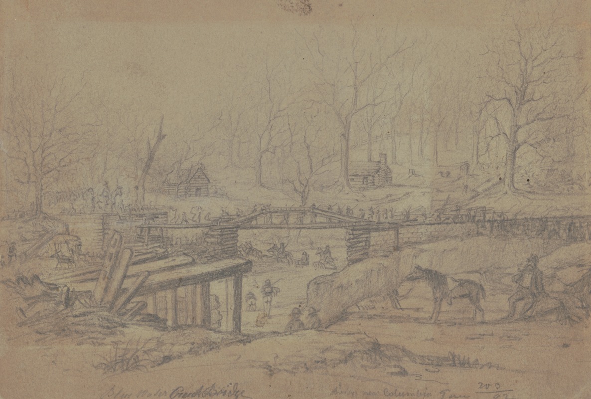 Adolph Metzner - Creek near Columbia, Tennessee, March 20, 1862