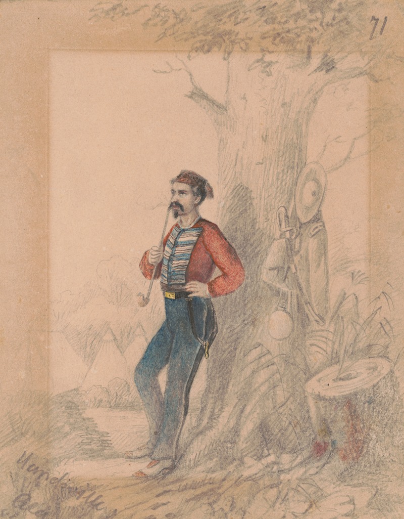 Adolph Metzner - First Lieutenant William Urlan, Company B, Camp at Huntsville, Alabama, 1862