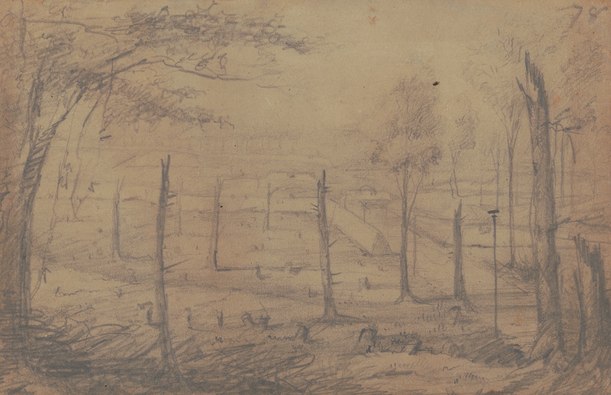 Adolph Metzner - Fortifications at Corinth, Mississippi, June 1862