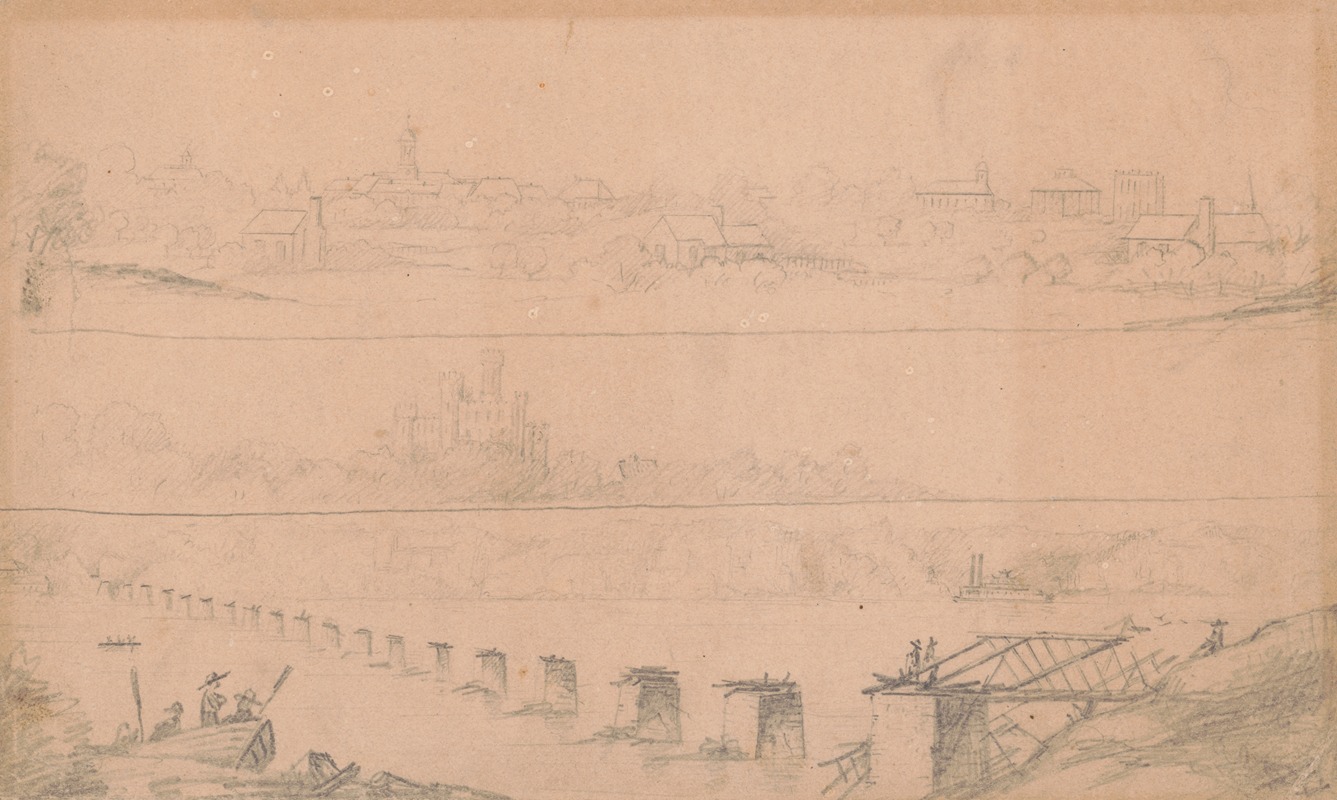 Adolph Metzner - North east view of Florence, Alabama, June 22, 1862