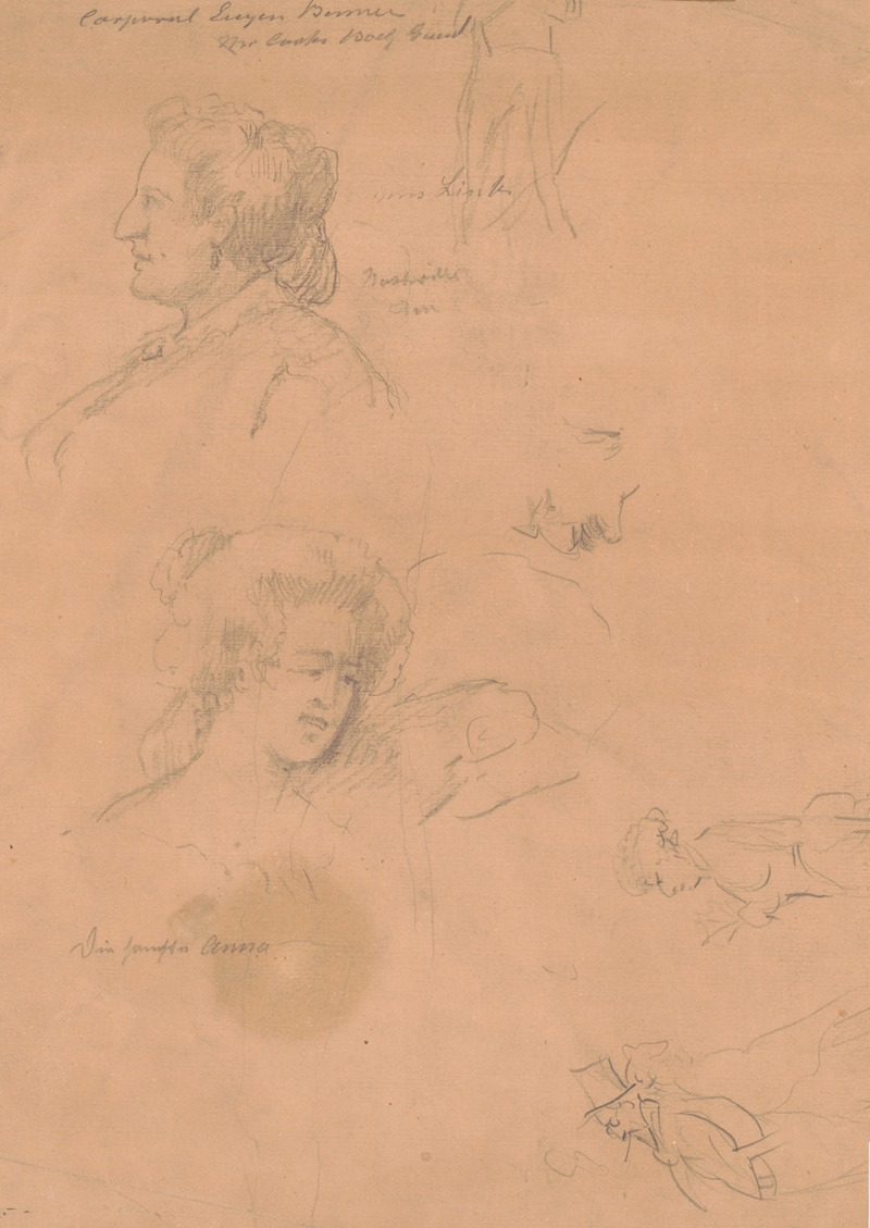 Adolph Metzner - Six sketches of figures