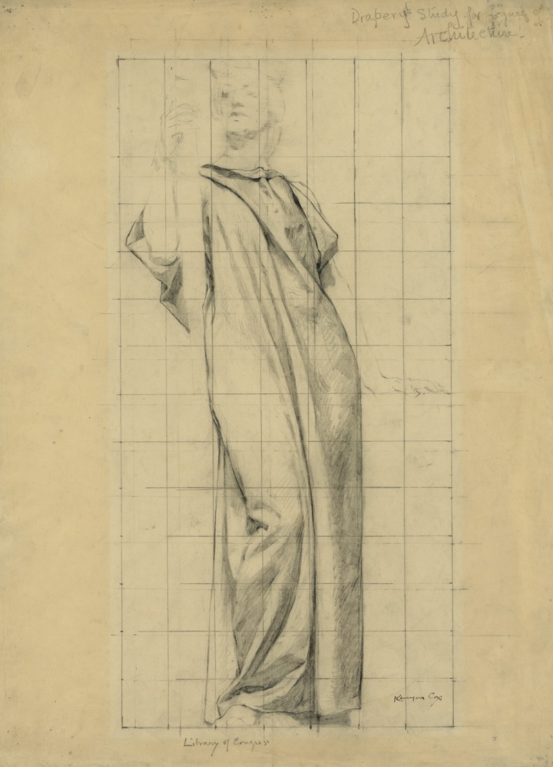 Kenyon Cox - Clothed study for female figure of Architecture