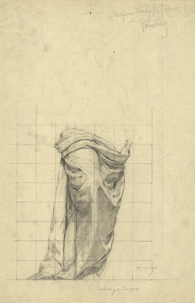 Kenyon Cox - Drapery study for figure of Painting