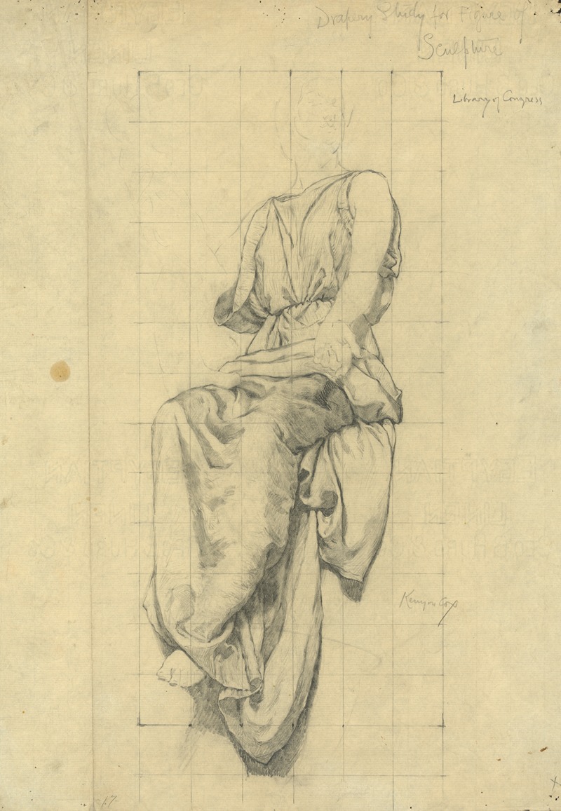 Kenyon Cox - Drapery study for figure of Sculpture