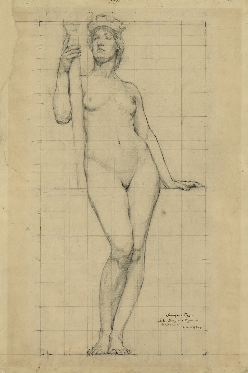 Kenyon Cox - Nude study for figure of Architecture
