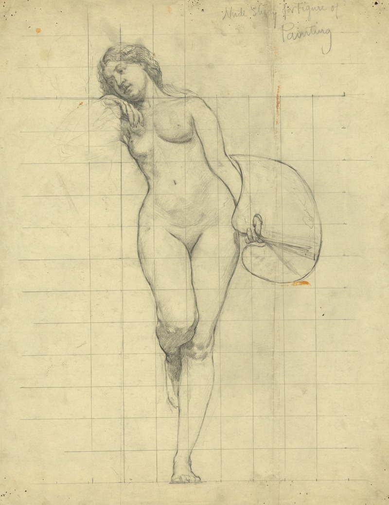 Kenyon Cox - Nude study for figure of Painting