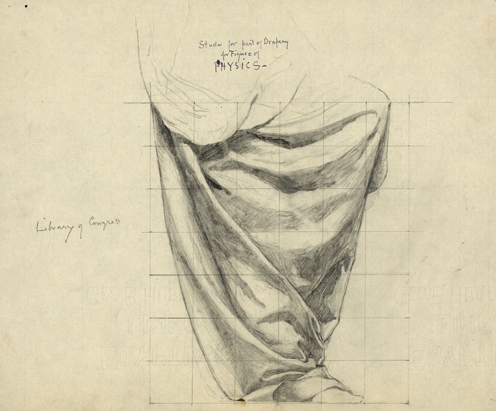 Kenyon Cox - Study for part of drapery for figure of Physics