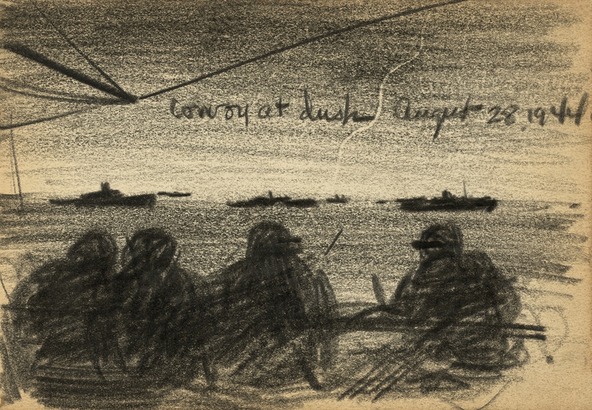 Victor Alfred Lundy - Convoy at dusk