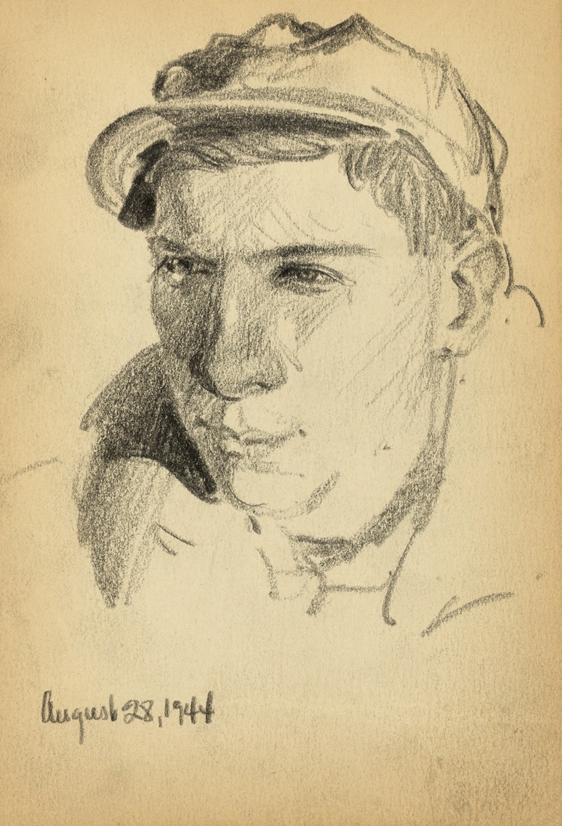 Victor Alfred Lundy - Soldier wearing cap