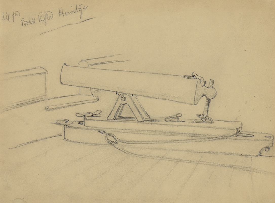 Alfred Rudolph Waud - 24 pd brass rifled Howitzer