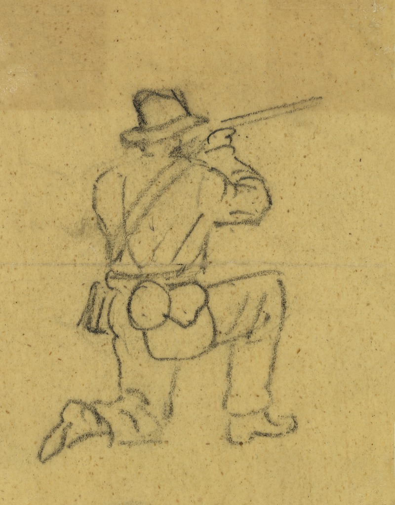 Alfred Rudolph Waud - A kneeling rifleman