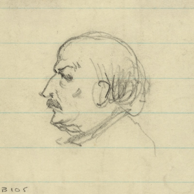Alfred Rudolph Waud - Bust-length profile portrait