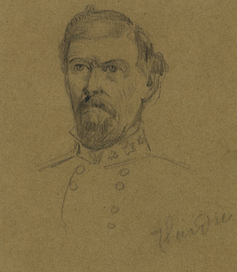 Confederate General William Joseph Hardee by Alfred Rudolph Waud - Artvee