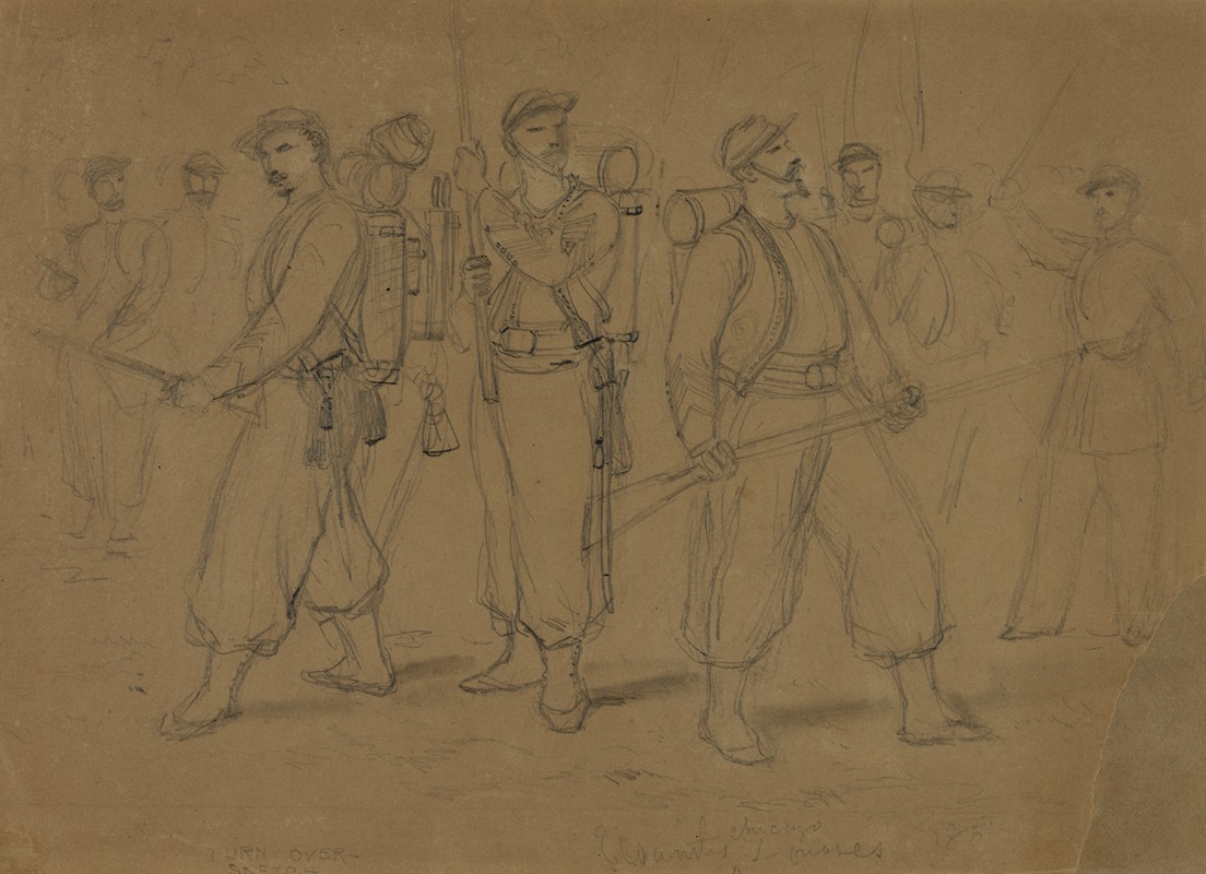 Alfred Rudolph Waud - Elsworths Chicago Zouaves