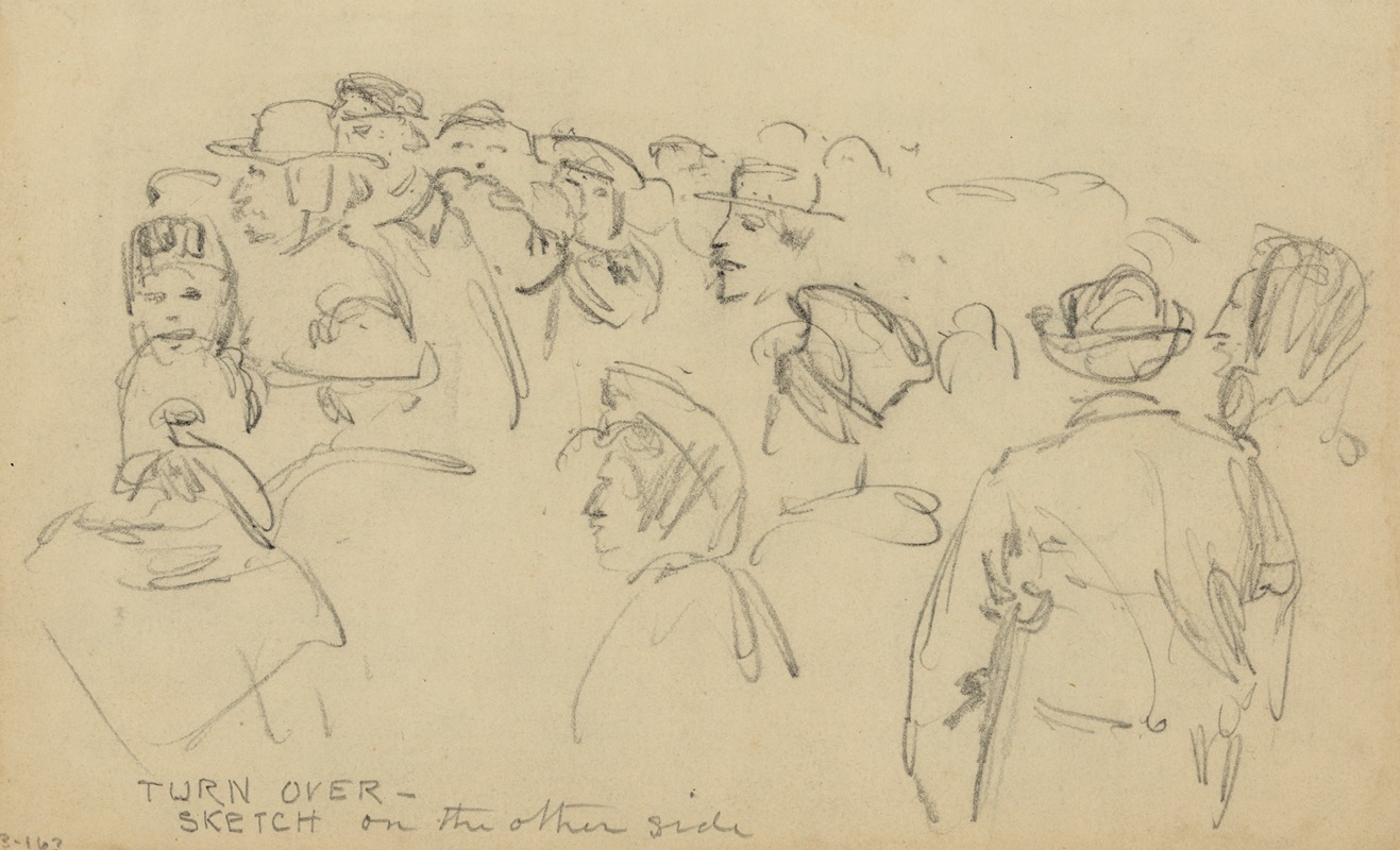 Alfred Rudolph Waud - Faces in a crowd